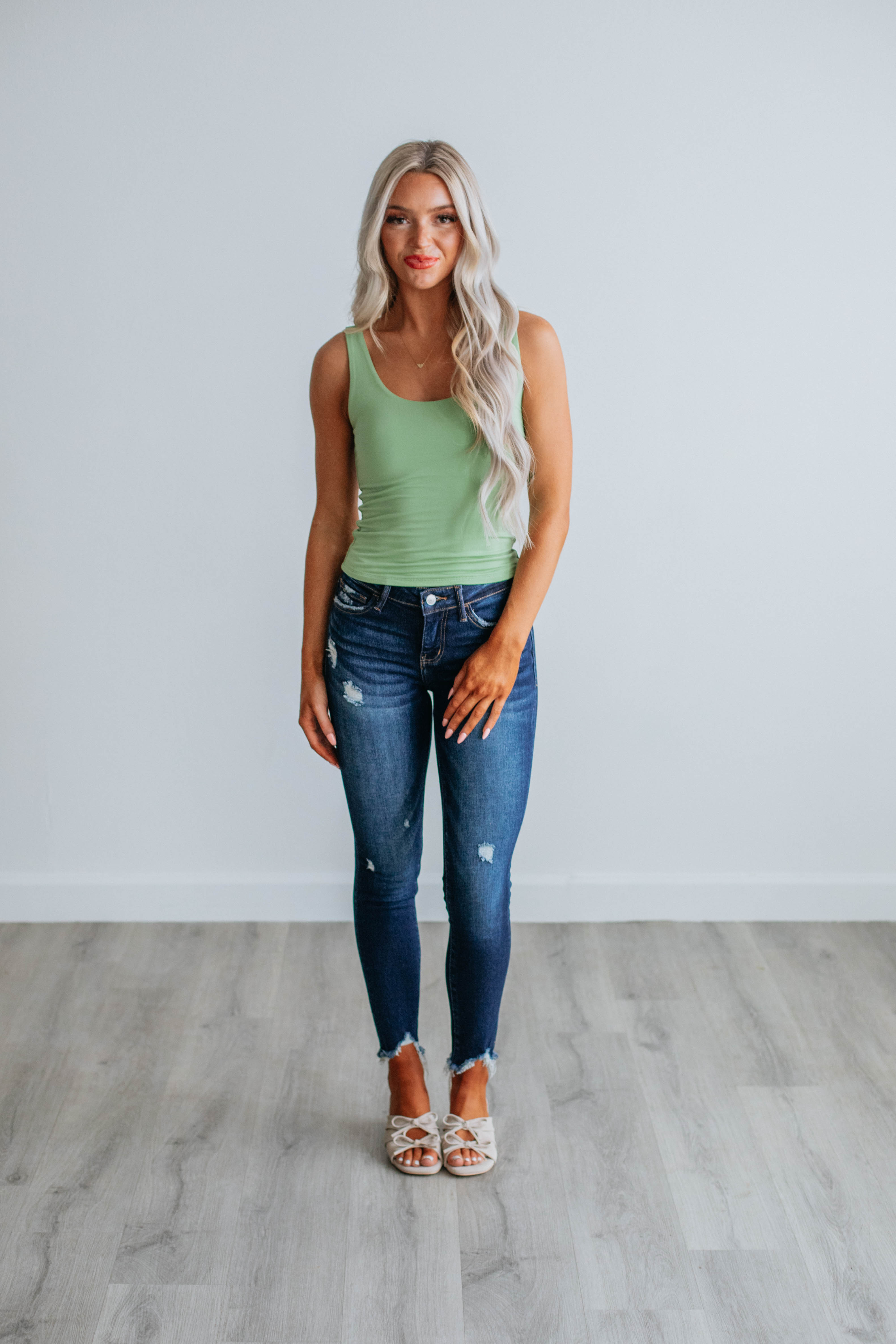Delta Basic Tank Top for Women - Soft Cotton Comfort Fit Casual Tee - Perfect for Yoga, Running & Everyday Wear