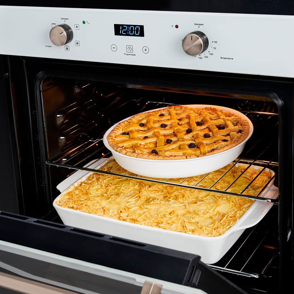 FISCHER Built-in Electric Oven 82L with Air Fryer Function - Infinity Touch White 220V for Modern Kitchens | Perfect for Baking, Roasting & Healthy Air Frying