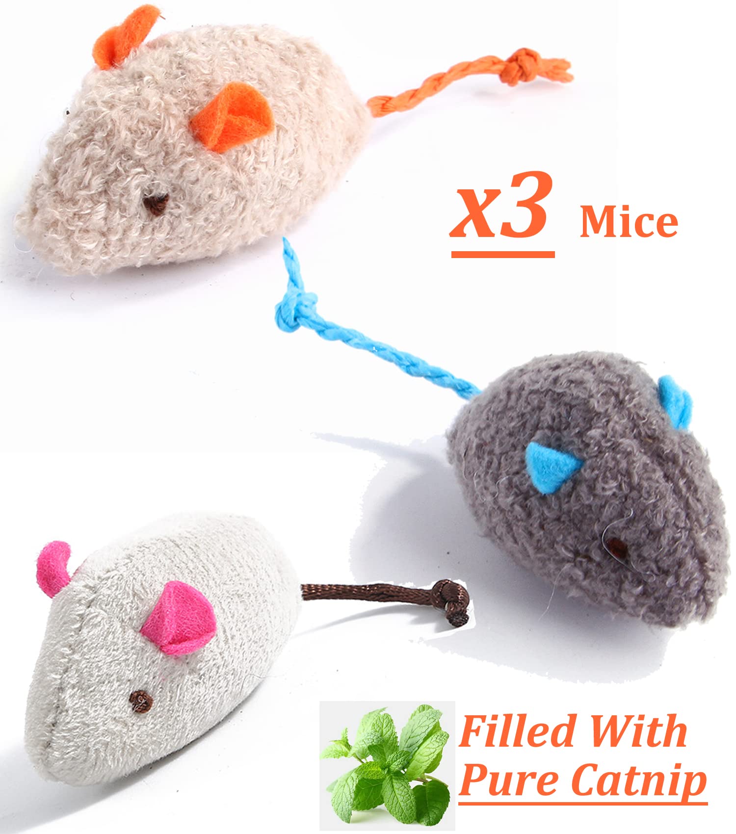12 Pack Catnip Toys for Cats - Silvervine Sticks, Catnip Balls, Mice & Kicker Toys | Organic Chew Toys for Kittens & Teething Relief | Interactive Plush Mouse with Feathers - Perfect for Indoor Cat Play & Enrichment
