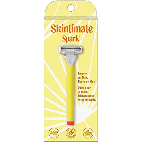 Schick Skintimate Spark Razors for Women - 5 Blade Disposable Razors with Moisturizing Strips for Smooth Shaving - Perfect for Legs, Underarms & Bikini Line