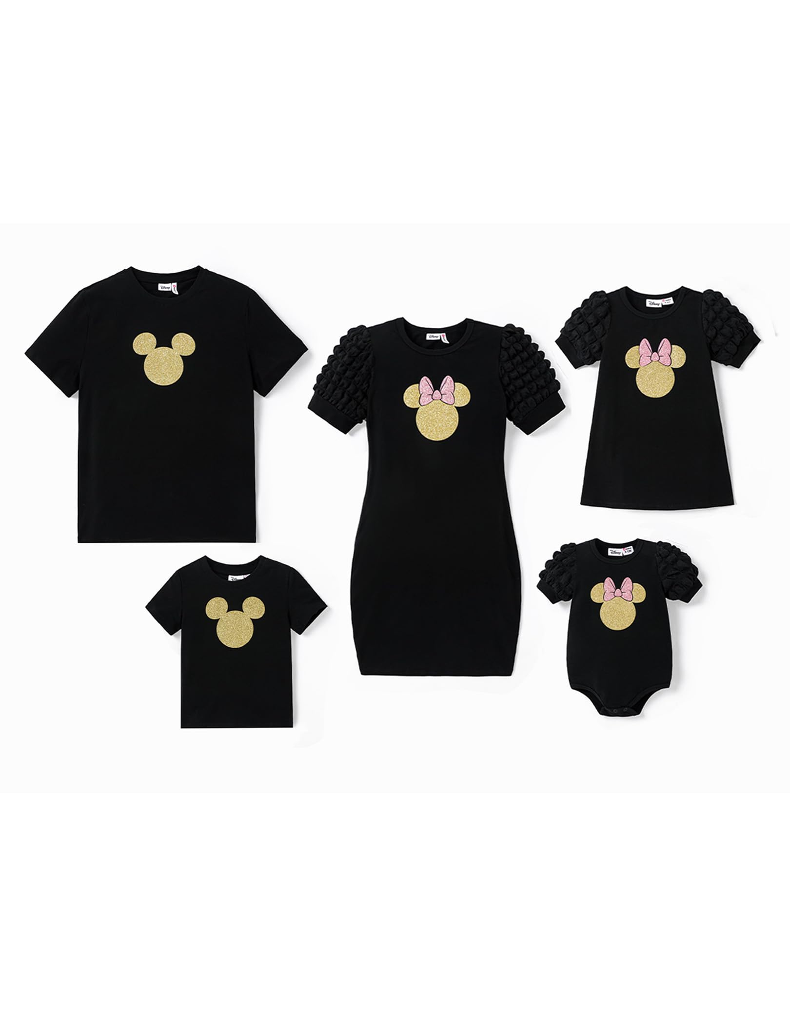 Disney Mickey and Friends Family Matching Outfits - Mommy and Me Dresses, Short Sleeve T-Shirt & Bodycon Dress Set for Women & Kids | Perfect for Family Photos, Theme Parks & Matching Outfit Ideas