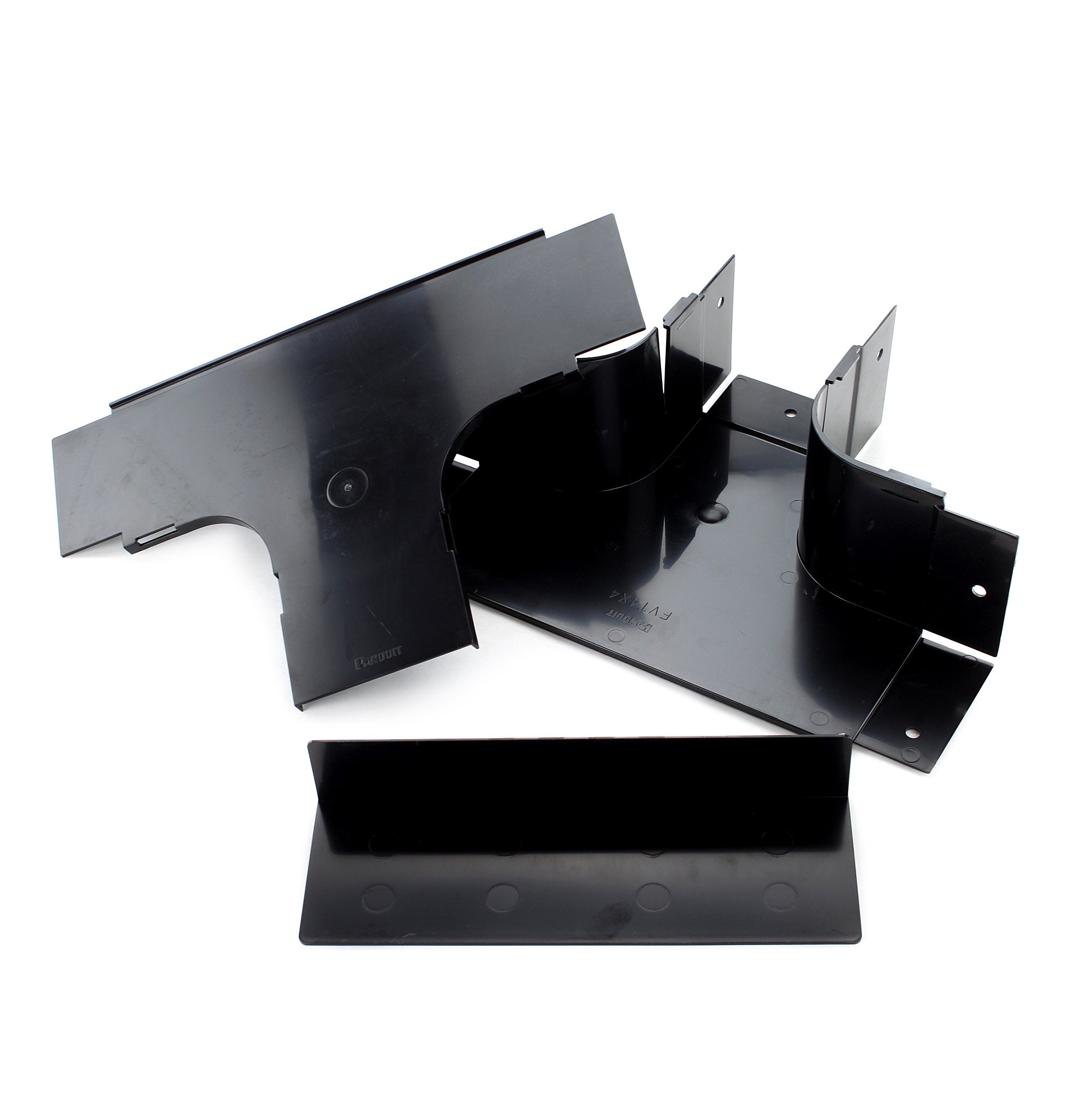 Panduit FVT4X4BL 4-Inch Fiber Vertical Tee Fitting for 4x4 Fiber-Duct Spillouts - Ideal for Data Center and Telecom Cable Management