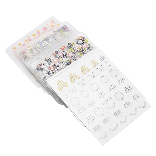 50 Sheets Self-Adhesive Nail Art Stickers - Floral Luxury Nail Decals for DIY Manicure, Phone Case Decorations | Perfect for Nail Salons, Home DIY, Gifts & Party Accessories