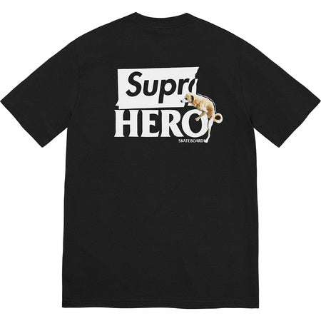 Supreme Antihero Dog T-Shirt for Men - Black Graphic Tee for Streetwear & Casual Outfits | Perfect for Skateboarding, Concerts & Urban Fashion