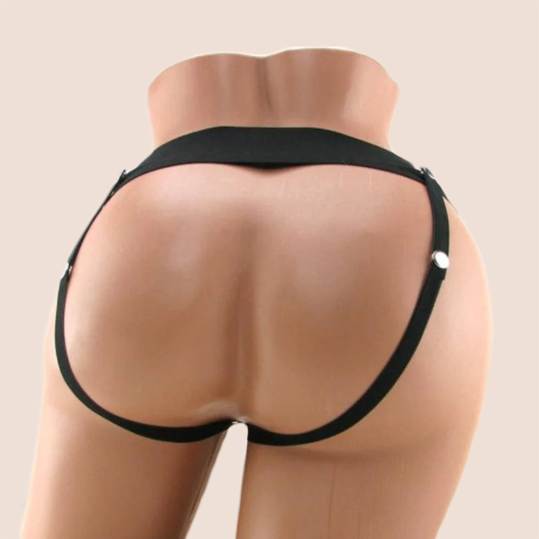 Fetish Fantasy Vibrating Hollow Strap-On for Men & Women - Comfortable Elastic Harness | Couples Play, Role Reversal & LGBTQ+ Friendly Adult Toy