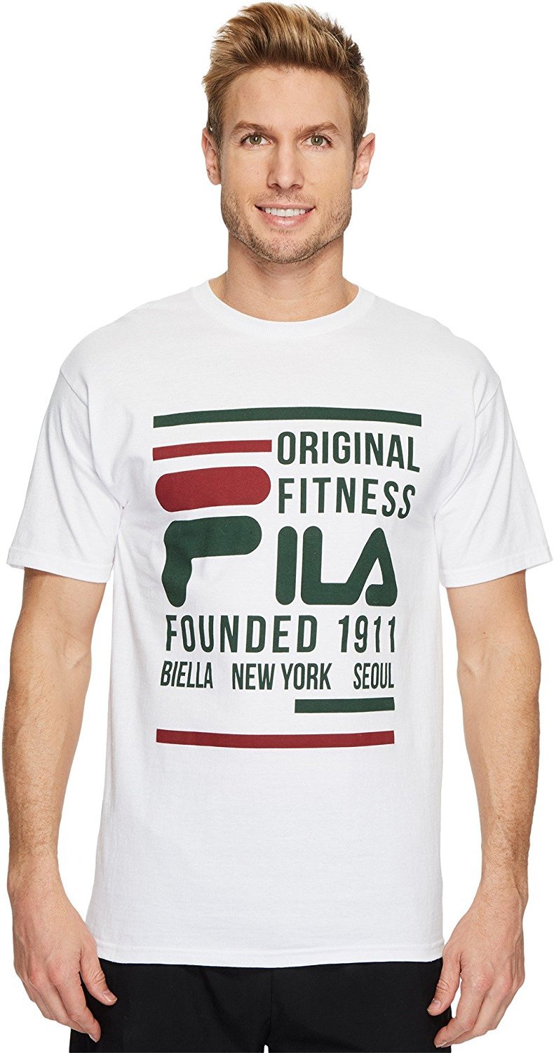 Fila Men's Original Fitness T-Shirt - Breathable Workout Tee for Gym, Running & Casual Wear