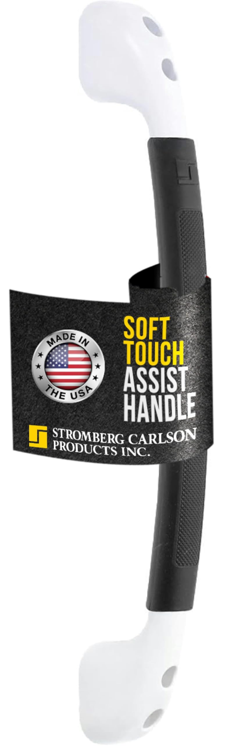 Stromberg Carlson AH-100 White Soft Touch RV Assist Handle - Non-Slip Exterior Grab Bar for RV, Camper & Trailer Entry - Ergonomic Comfort Grip for Safe Boarding & Exit - Perfect for Elderly & Mobility Assistance