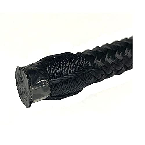 Premium Double Braid Black Boat Dock Line - 3/8