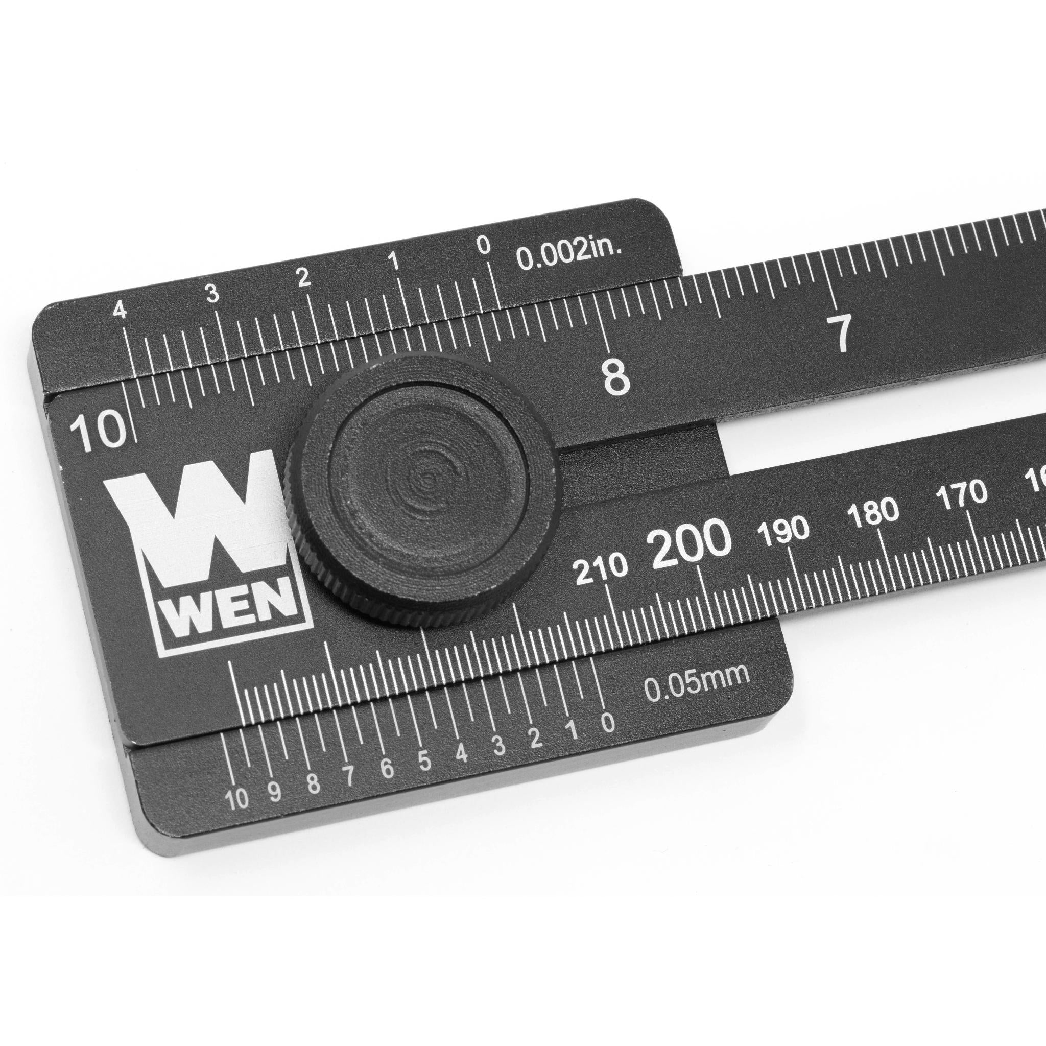 WEN ME251R 10-Inch Aluminum Offset Marking Gauge with Laser-Etched Scale - Precision Layout Tool for Woodworking & Metalworking Projects