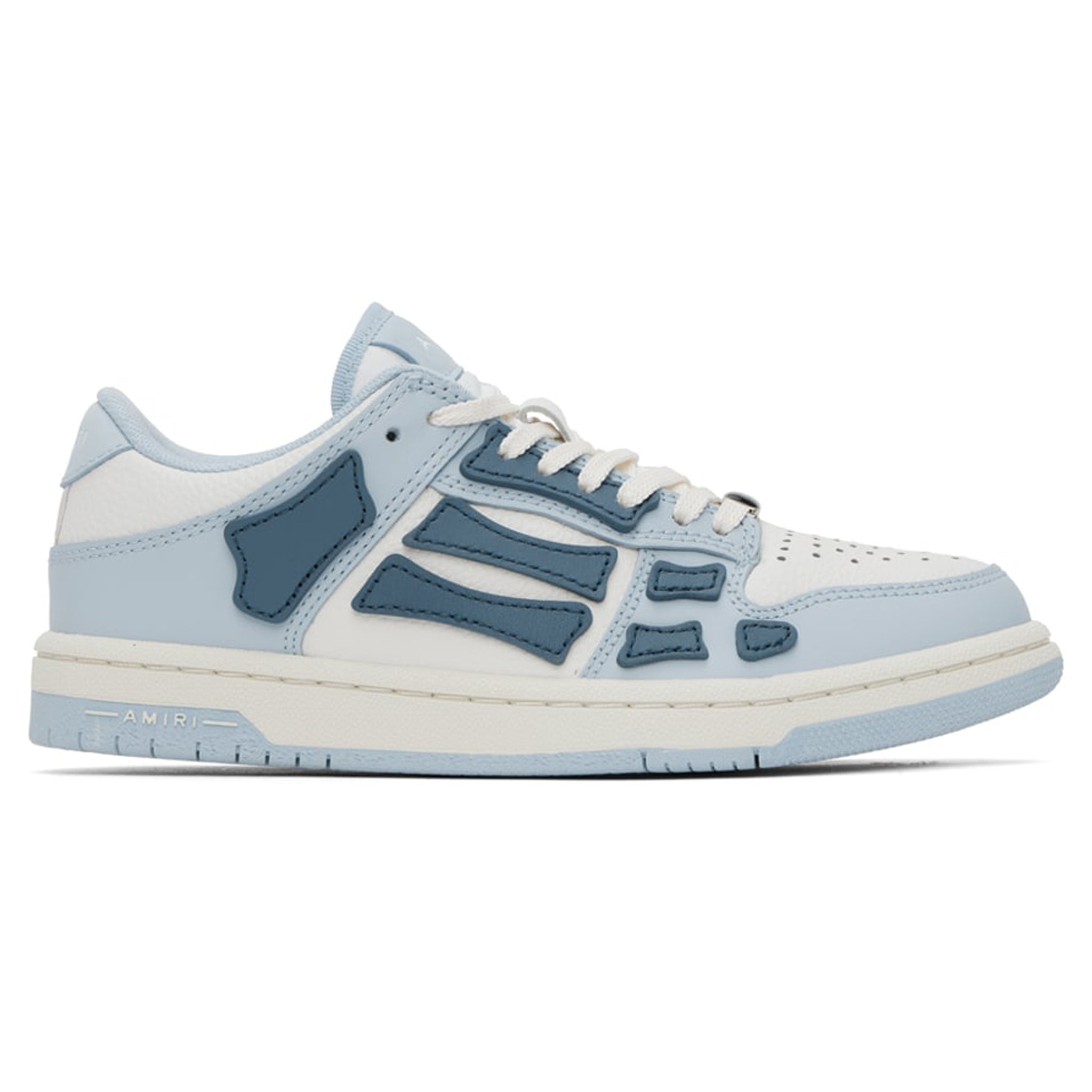 Amiri Skeleton Low Top Sneakers for Men - Baby Blue & White Colorway | Casual Streetwear Fashion Shoes for Daily Wear & Outfits