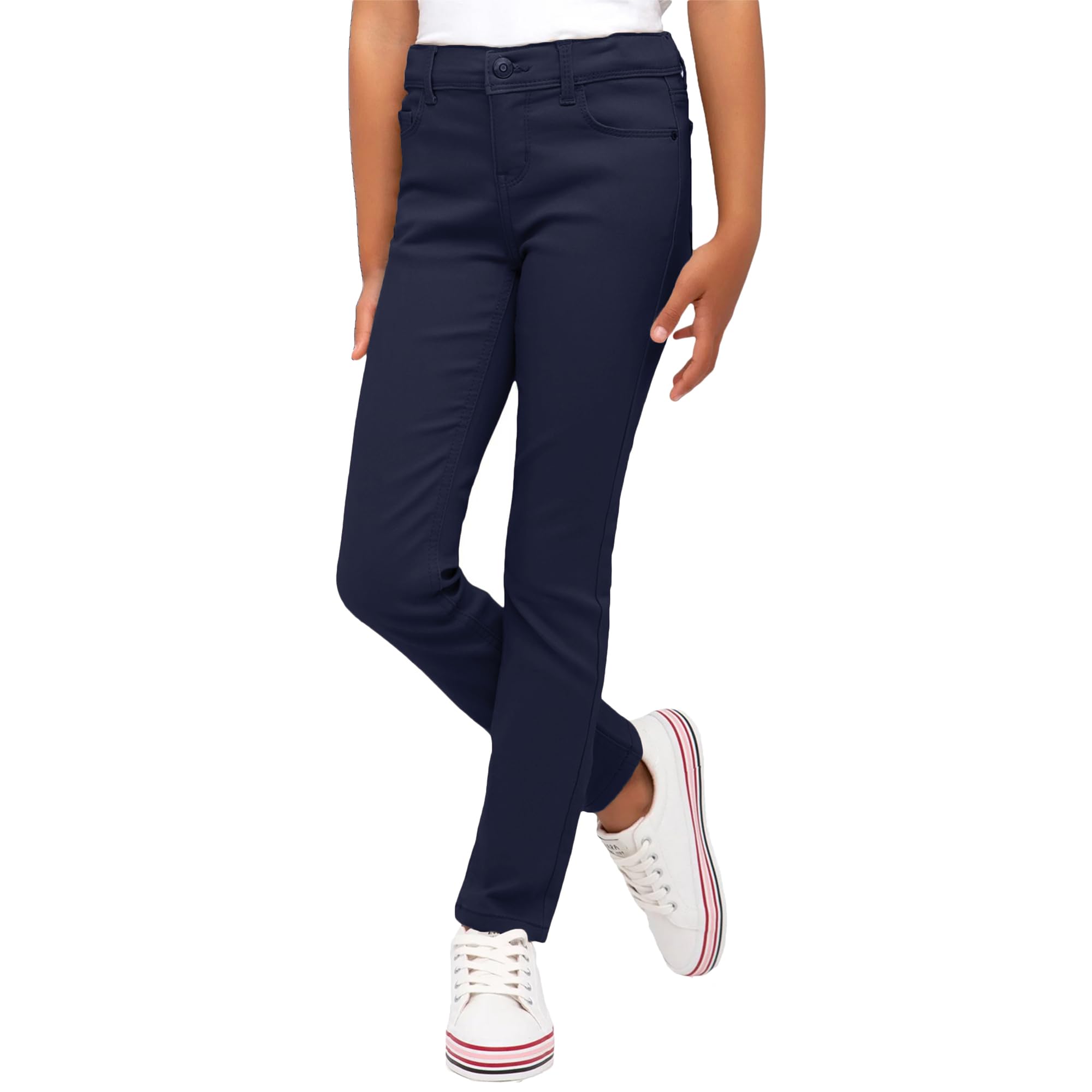 **Galaxy Little Girls' School Uniform Pencil Pants - Comfortable & Stylish Dress Pants for School, Uniforms & Formal Occasions**