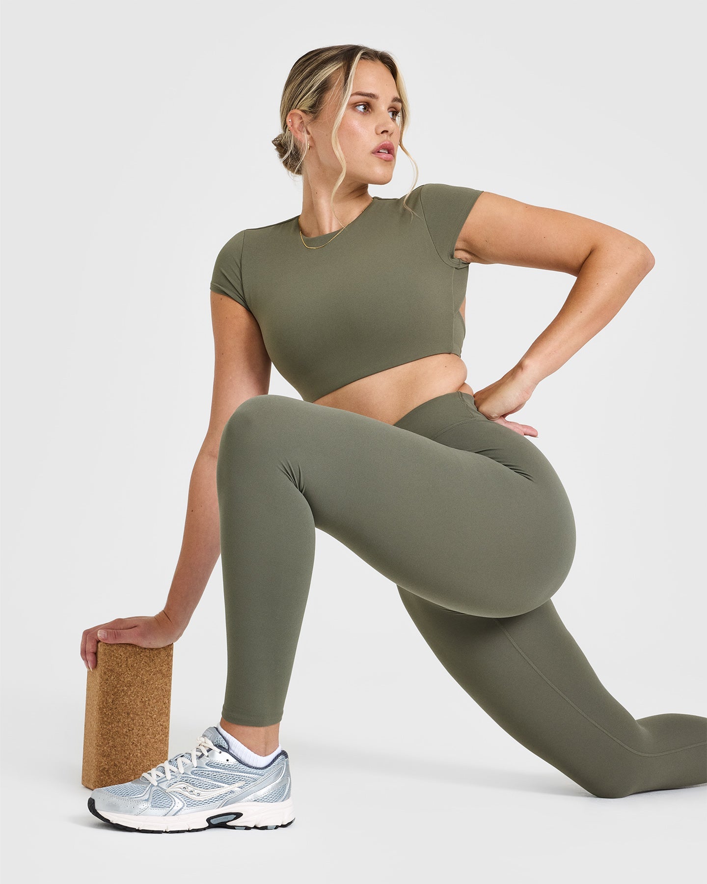 SoftMotion™ High Waist Yoga Leggings for Women - Alpine Green | Stretchy & Breathable Workout Pants for Running, Gym & Lounge