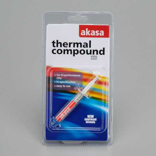 Akasa AK-455 5G High-Performance Thermal Paste for CPU & GPU Cooling - Enhanced Heat Conductivity, Non-Conductive Silicone Compound - Perfect for PC Builds, Gaming Rigs, and Overclocking Systems