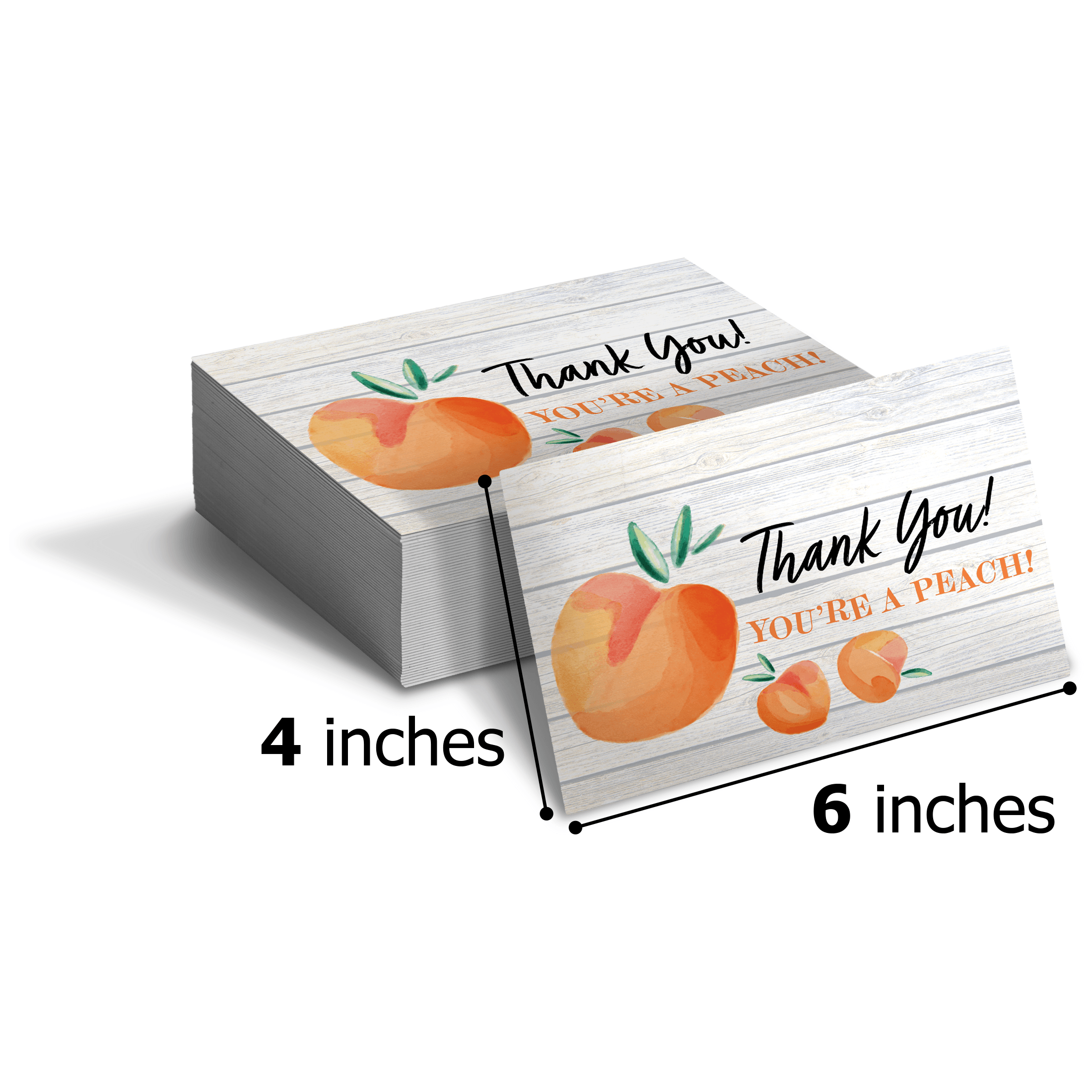 Fresh Peaches Greeting Cards - Elegant Floral Birthday & Thank You Cards for Women, Friends, Family - Perfect for Anniversaries, Weddings, Graduations & Special Occasions