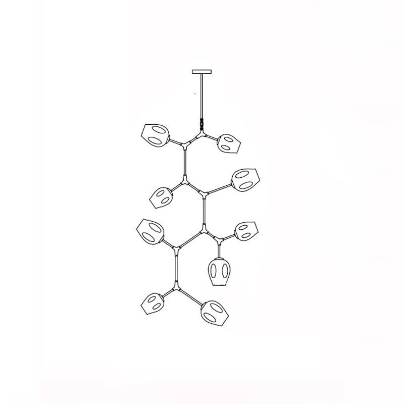 Modern Bifurcation Bubble Chandeliers - Elegant Crystal Glass Pendant Lighting Fixture for Dining Room, Living Room, or Bedroom Decor