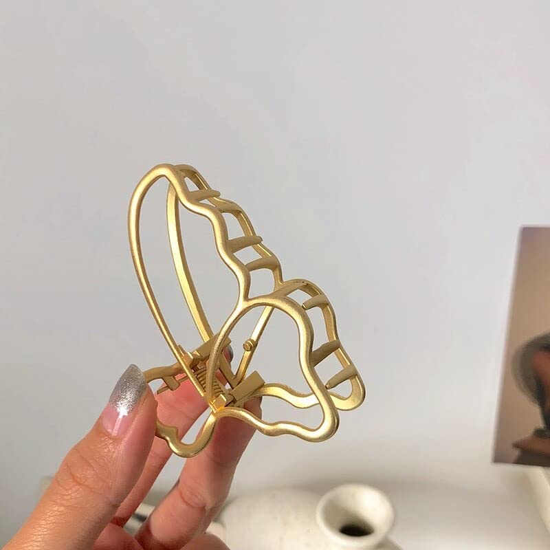 APSAMBR - Large Metal Hair Claw Clips, Oversized Butterfly Geometric Hair Barrettes for Women - Hair Accessories Gift for Everyday, Wedding & Party Styles