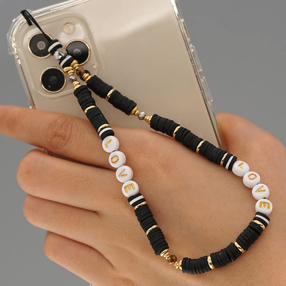 Kawaii Beaded Phone Lanyard with Pearls & Butterfly Charm - Anti-Lost Wrist Strap for iPhone Samsung - Boho Style Accessory for Women Teens (Perfect for Daily Use, Travel, and Gift Giving)