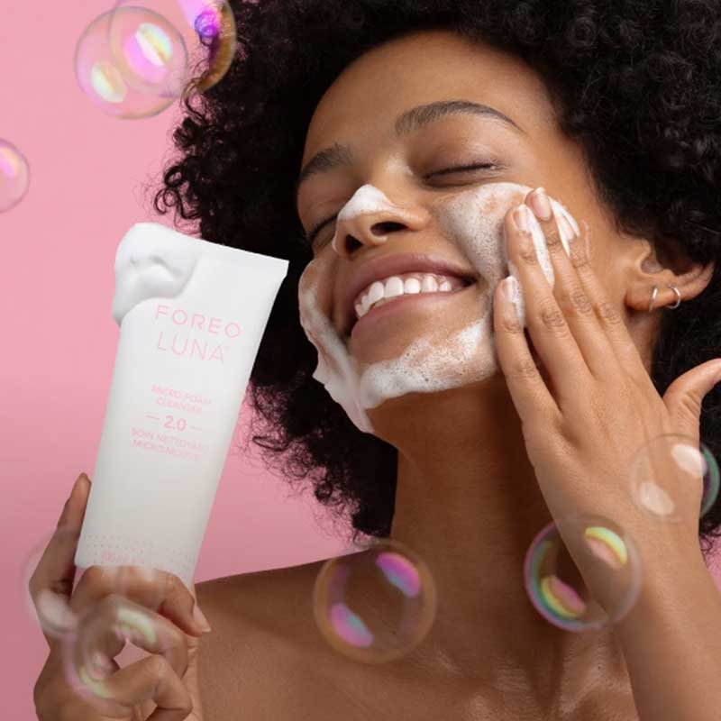 Foreo Luna Micro Foam Cleanser 2.0 - Gentle Facial Cleansing Brush for Deep Pore Cleaning | Perfect for Daily Skincare & Travel Use