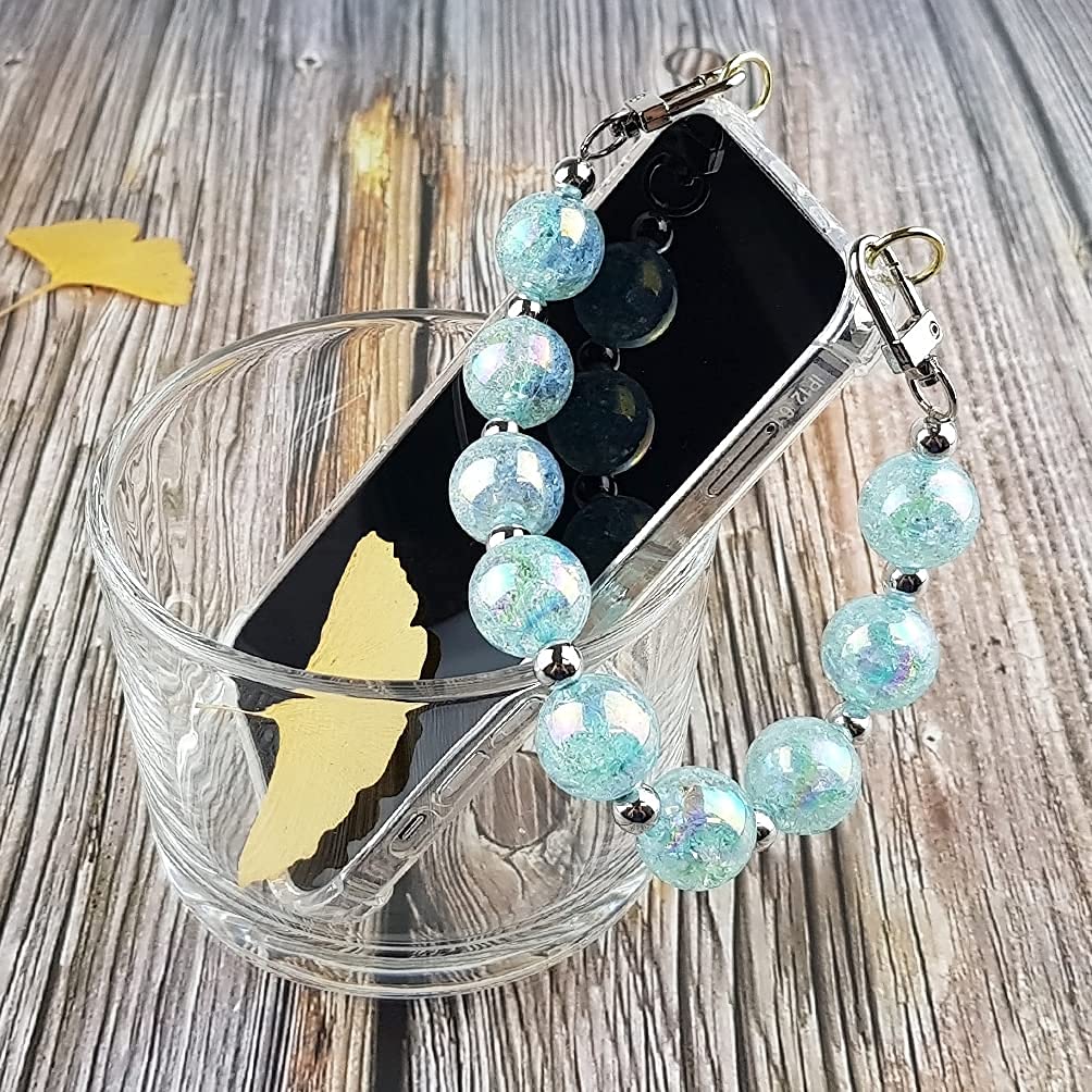 Qoosan Bling Beads Wrist Strap Cover for iPhone 12 Pro Max (6.7