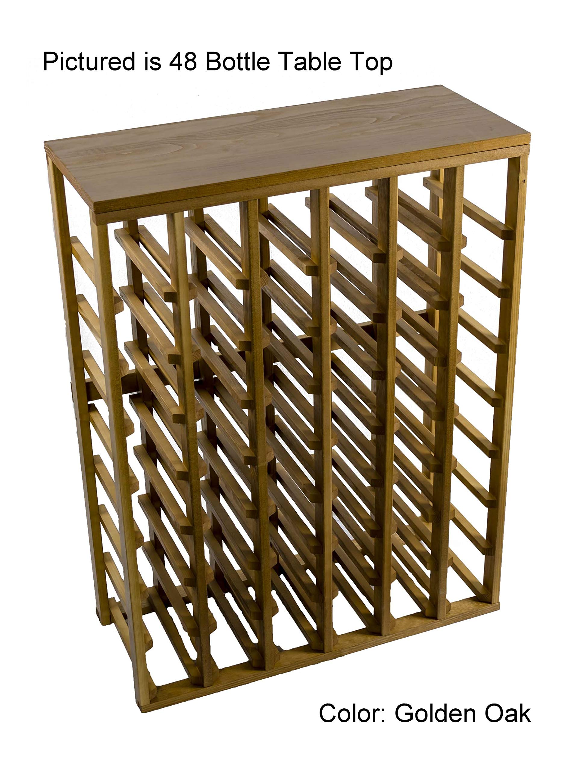 24 Bottle Stackable Wine Rack - Creekside Pine Wood Cabinet with Golden Oak Finish & Clear Coat Protection | Perfect for Home Bar, Wine Cellar, and Kitchen Storage