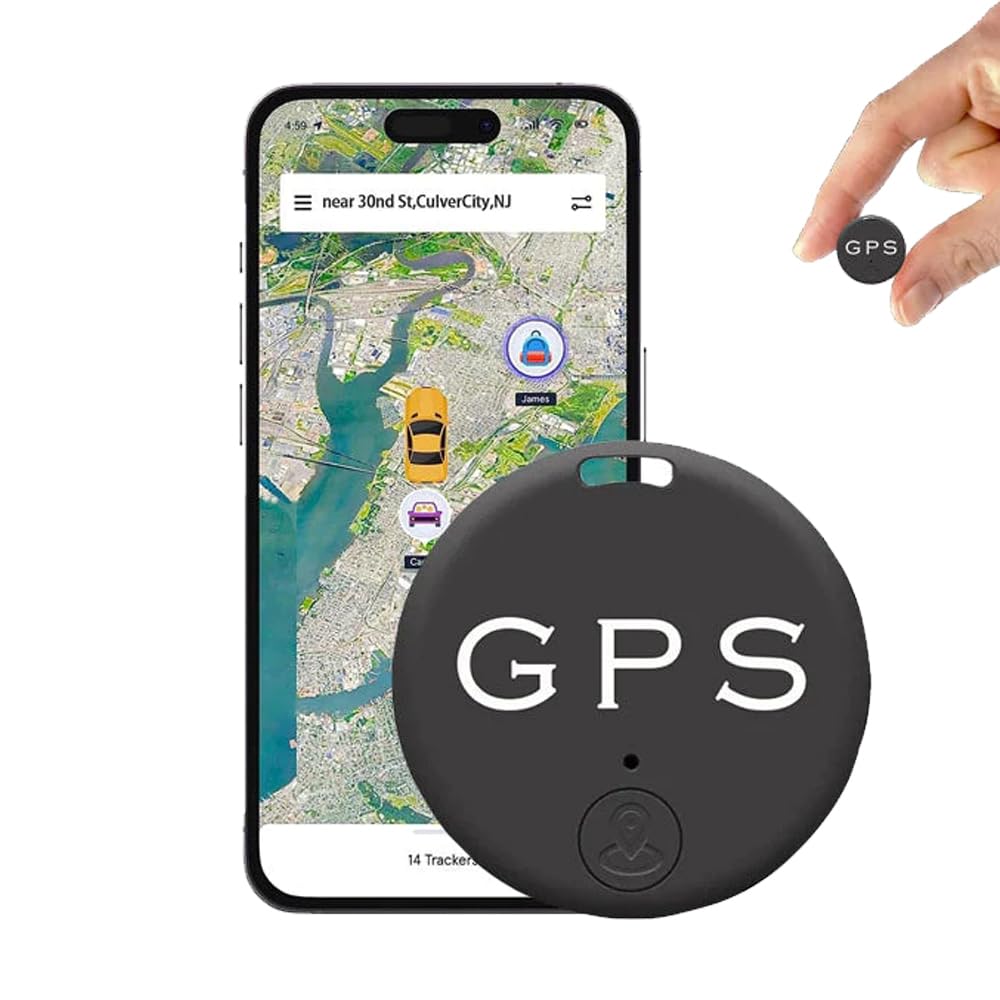 Promax Easyfind Mini Magnetic GPS Tracker - Waterproof & Rechargeable Real-Time Location Device for Kids, Pets, Cars & Valuables - Perfect for Travel, Hiking & Anti-Theft Protection (1PCS)