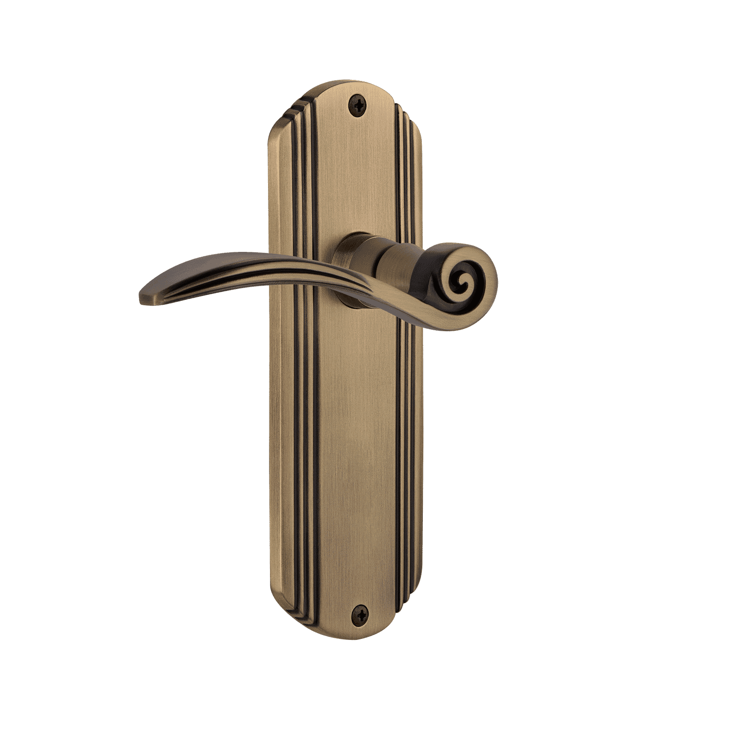 Antique Brass Swan Lever Long Plate - Elegant Decorative Wall Plate for Vintage Home Decor, Perfect for Living Room, Bedroom, or Entryway