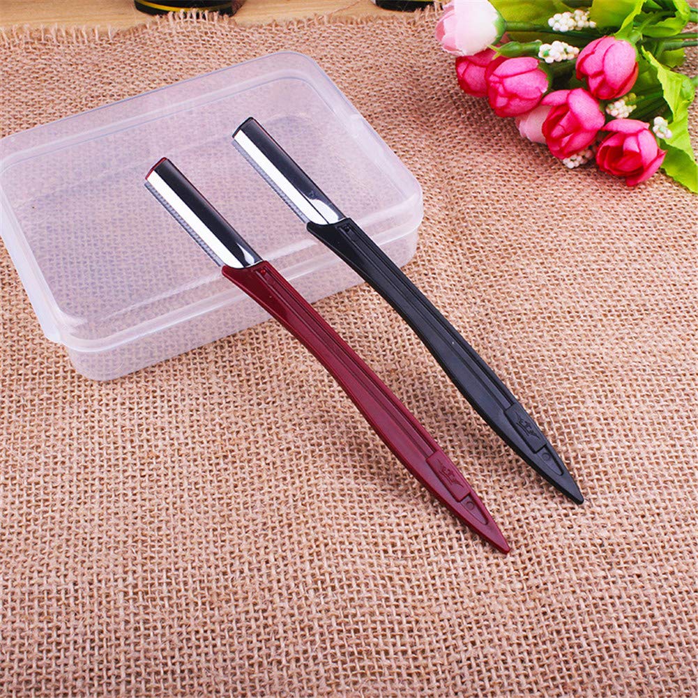 Professional Eyebrow & Face Razor for Women - 3 Pack Black Dermaplaning Tool for Smooth Skin & Hair Removal - Perfect for Eyebrow Shaping, Peach Fuzz Removal & At-Home Skincare Routine