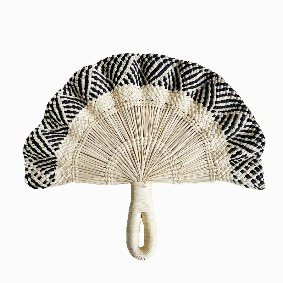 Elegant Toquilla Straw Hand Fan - Breathable & Stylish for Summer, Weddings, and Outdoor Events