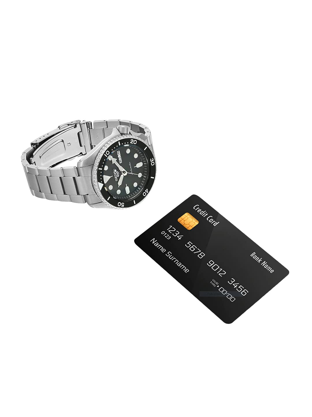 Seiko Men's 5 Sports Automatic Watch - Stainless Steel Case, Water Resistant, Day/Date Display - Perfect for Casual Wear, Office & Outdoor Activities
