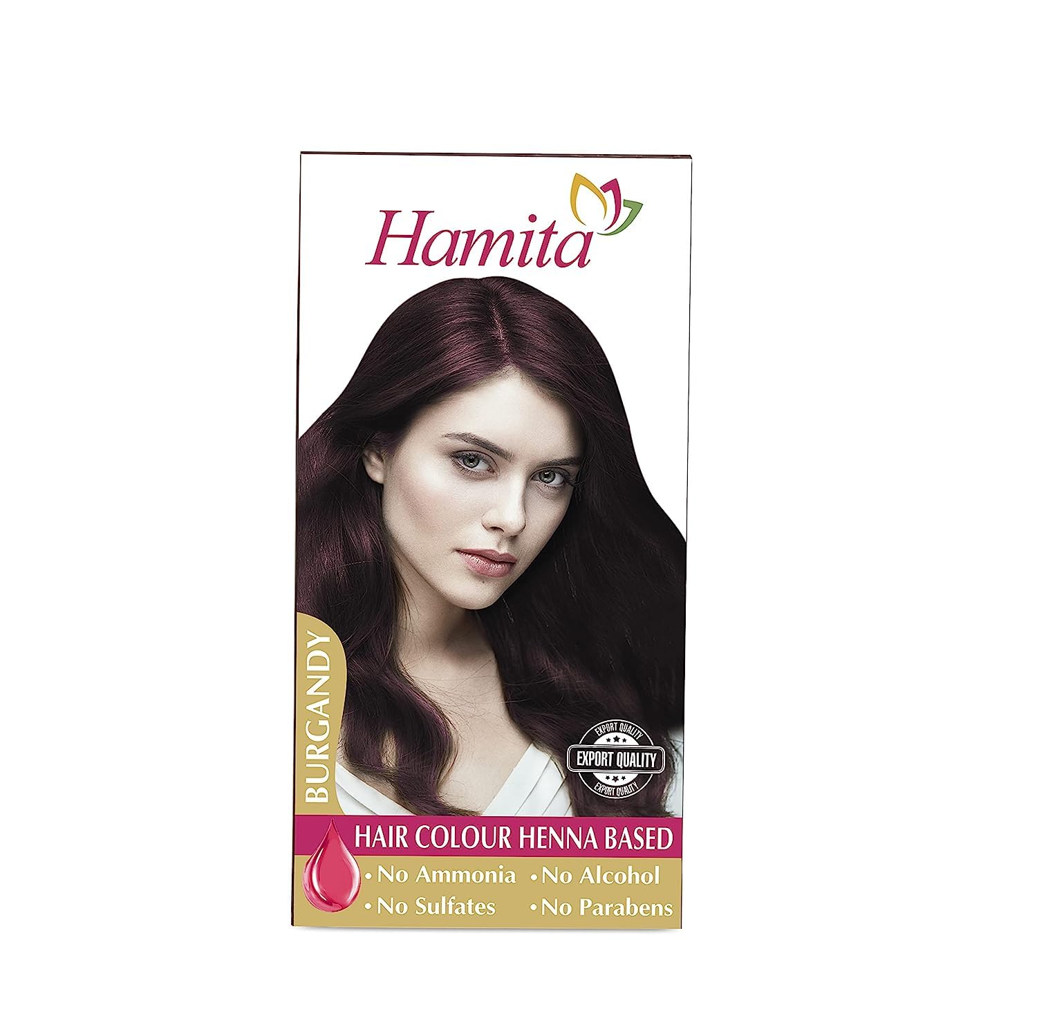 Natural HAMITA Henna Hair Color for Men & Women - Ammonia-Free, Long-Lasting Red Dye | Promotes Healthy, Strong Hair Growth | Perfect for At-Home Coloring, Covering Grays & Vibrant Hair Transformation (1 Pack)
