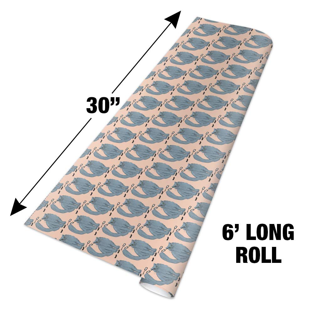 GRAPHICS & MORE Mascara Cat Gift Wrap Paper Rolls - Perfect for Birthday, Christmas & Party Gifts Wrapping
