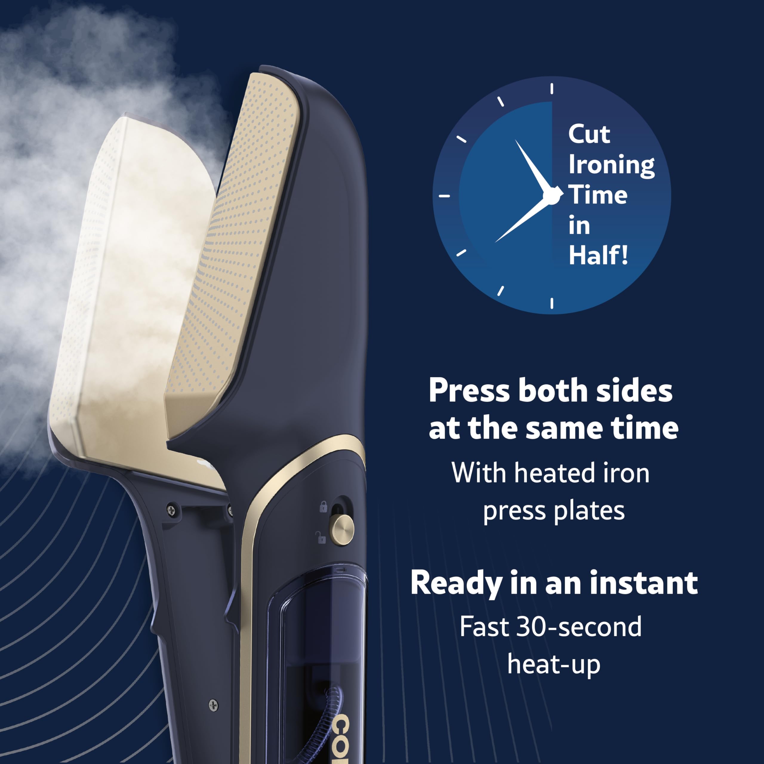 Conair 3-in-1 Steam Iron & Fabric Steamer with Detachable Water Tank, Storage Bag & Fabric Shaver - Amazon Exclusive | Professional Garment Wrinkle Remover for Clothes, Curtains & Bedding | Perfect for Home Use, Office, Travel & Quick Outfit Refresh