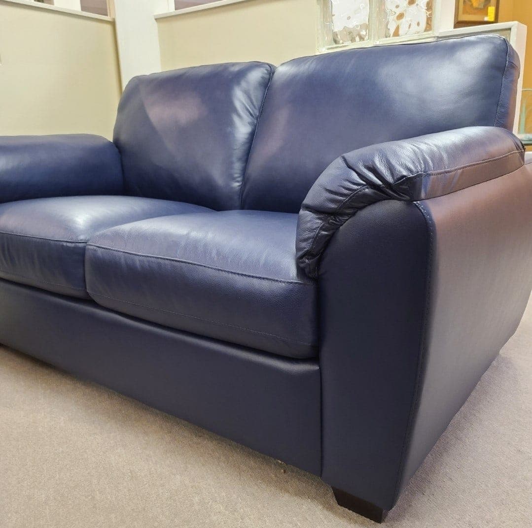 Palliser Lanza Genuine Leather Loveseat - Modern 2-Seater Sofa for Living Room, Lounge & Office - Comfortable Leather Couch with Premium Stitching & Durable Frame
