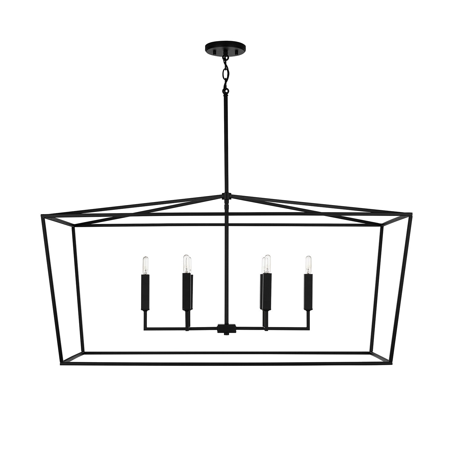 Capital Lighting Six-Light Island Pendant - Modern Kitchen Lighting Fixture for Dining Room & Breakfast Bar | Dimmable LED Chandelier for Home Decor
