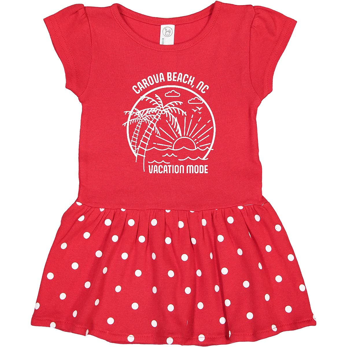Inktastic Summer Vacation Mode Carova Beach North Carolina Toddler Dress - Cute Beach Outfit for Girls, Perfect for Family Trips & Summer Vacations