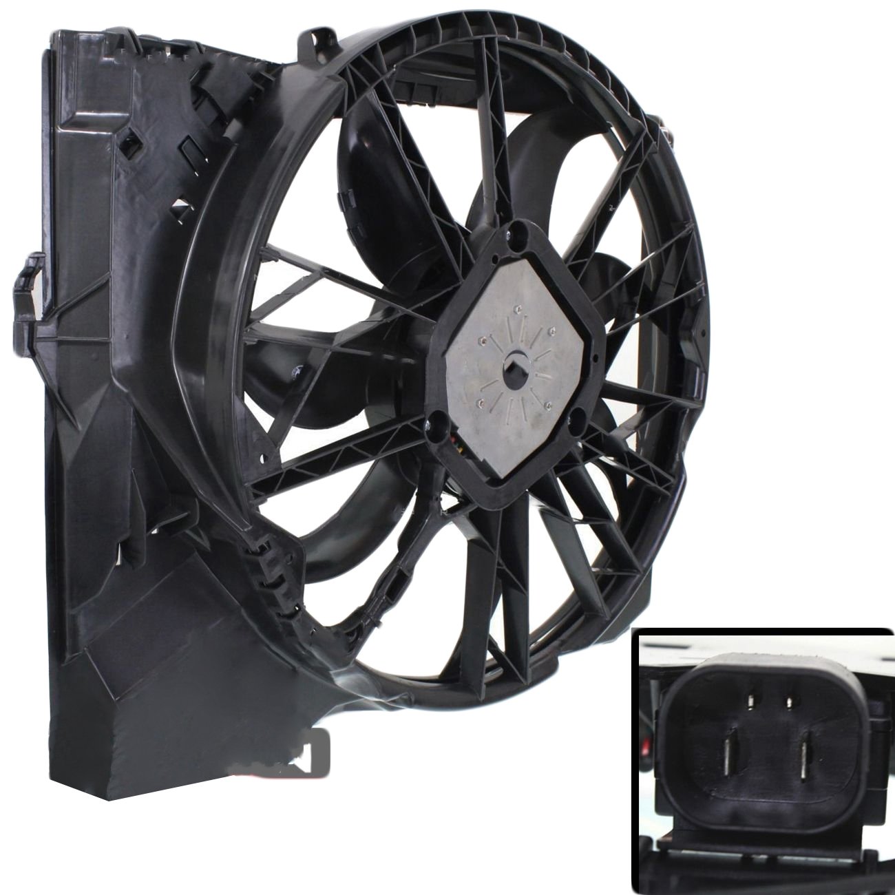 Topaz 17427562080 Radiator Cooling Fan Assembly Compatible with BMW E87 E90 128i 323i 325i 328i 330i - Perfect for Engine Cooling & Overheating Prevention