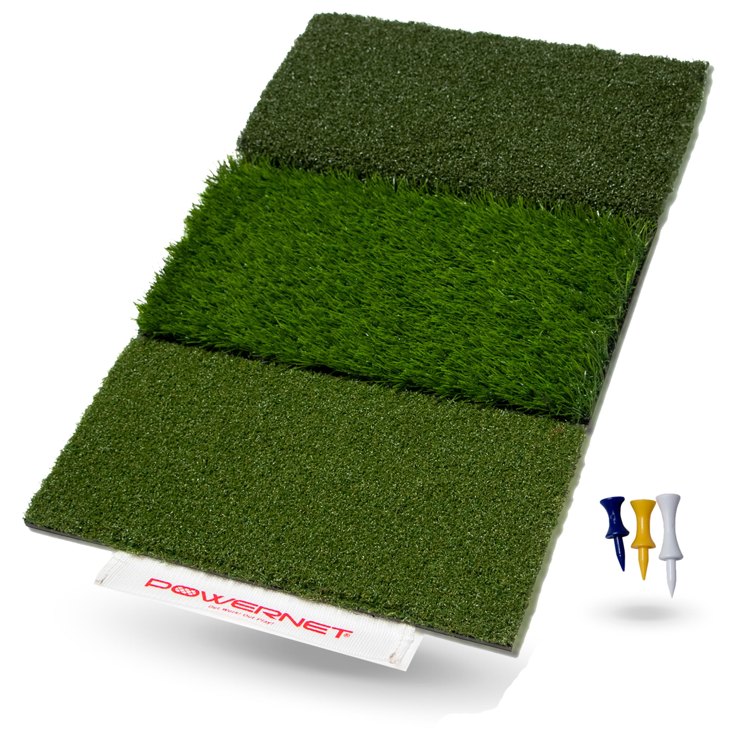 PowerNet 10x7 FT Portable Golf Practice Net with Tri-Turf Mat - Perfect for Backyard & Indoor Golf Training | Improve Swing & Driving Skills at Home
