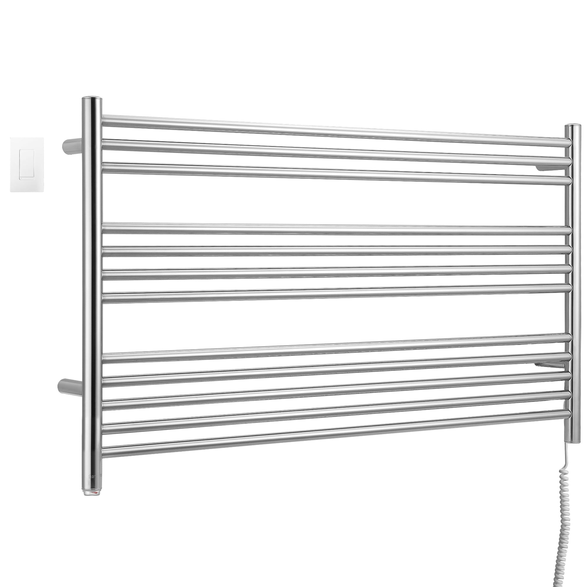 Ancona Amplia Dual 12 Bar Hardwired & Plug-in Chrome Towel Warmer with WiFi Timer - Perfect for Bathrooms, Spas & Luxury Homes