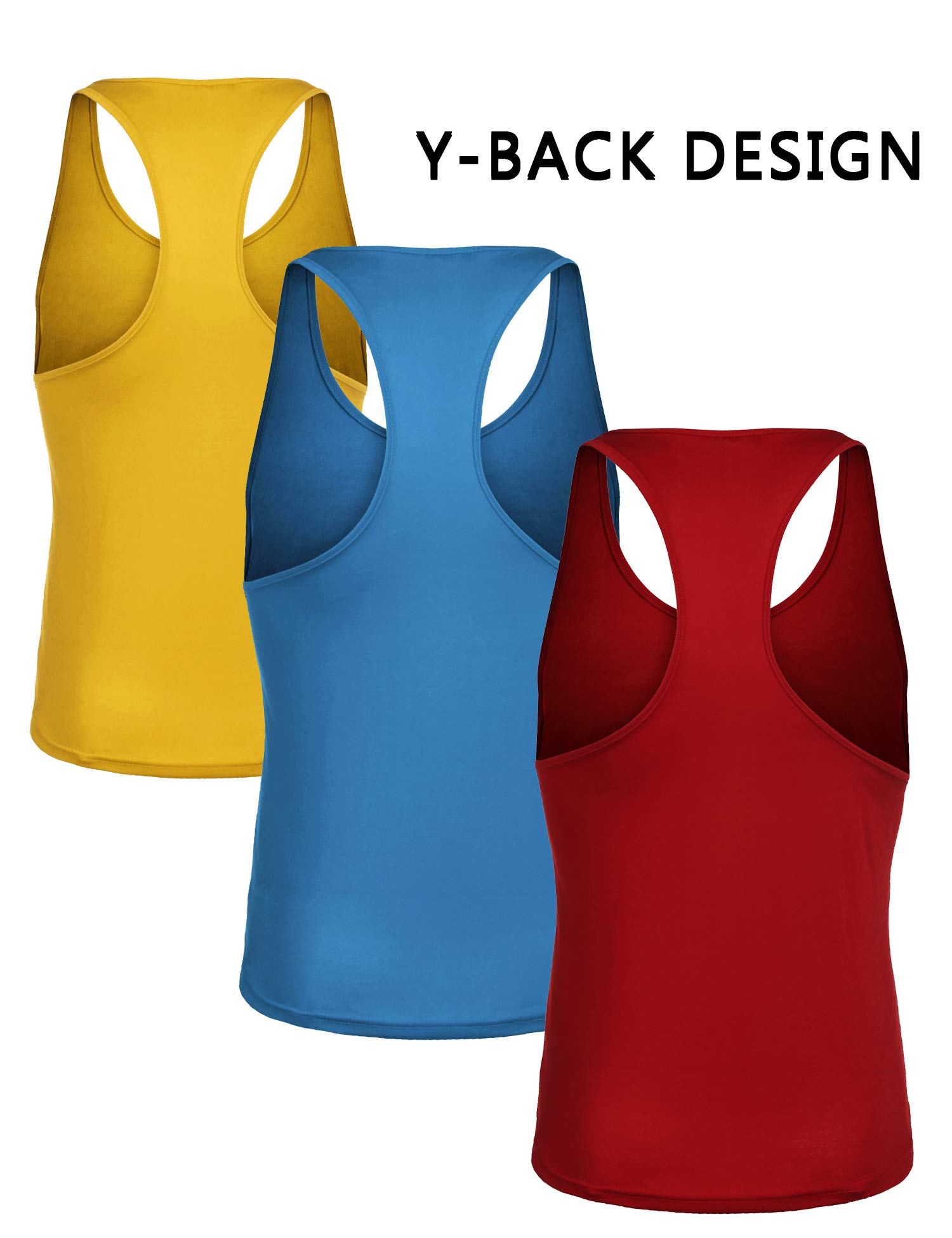 COOFANDY Men's 3 Pack Sleeveless Workout Tank Tops - Moisture Wicking Gym Shirts for Bodybuilding, Fitness & Muscle Training - Perfect for Gym, Running & Summer Outdoor Activities
