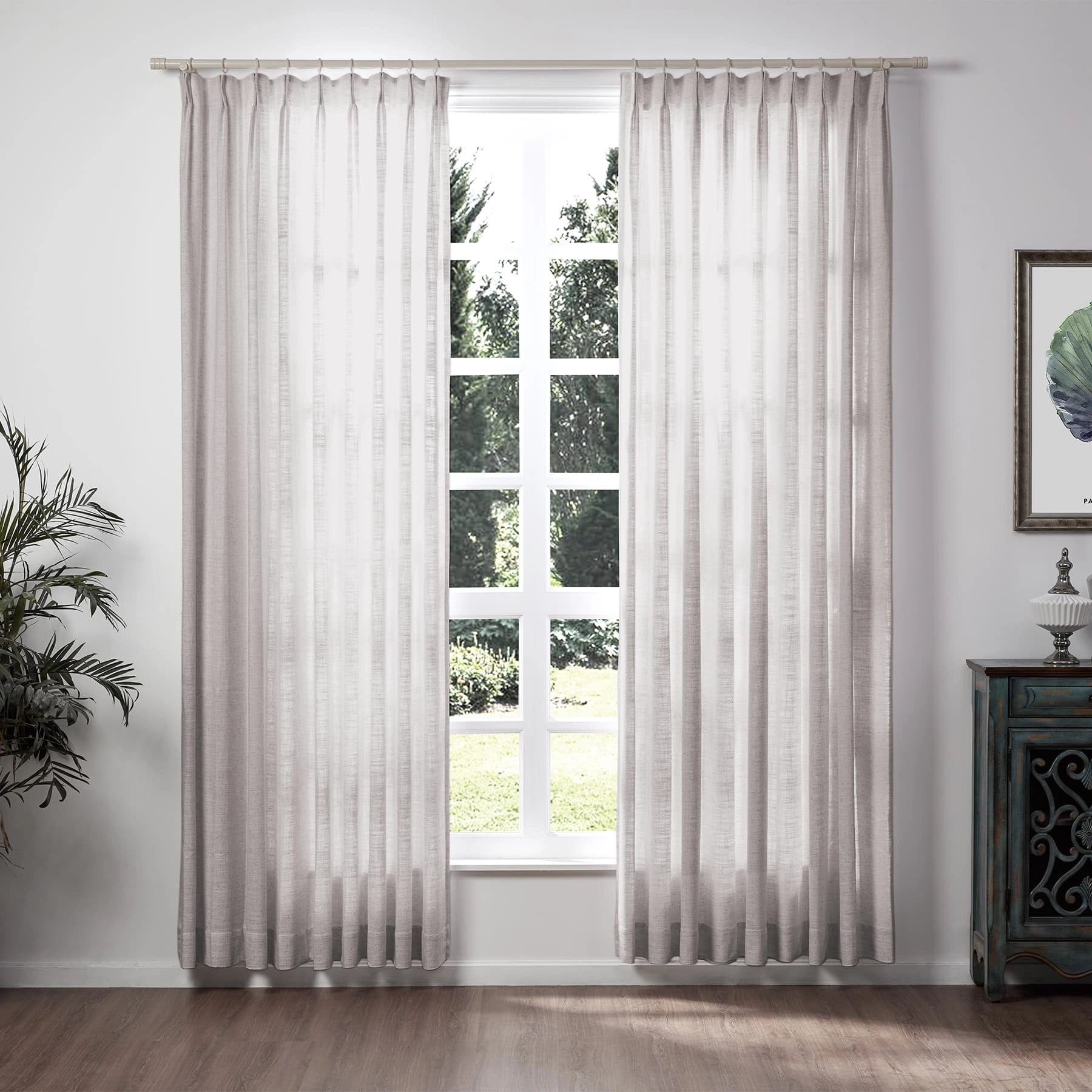 Liz Loft Extra Long Pleated Curtains - 84 Inch Length Blackout Drapes for Living Room & Bedroom | Thermal Insulated Window Treatments for Home Decor