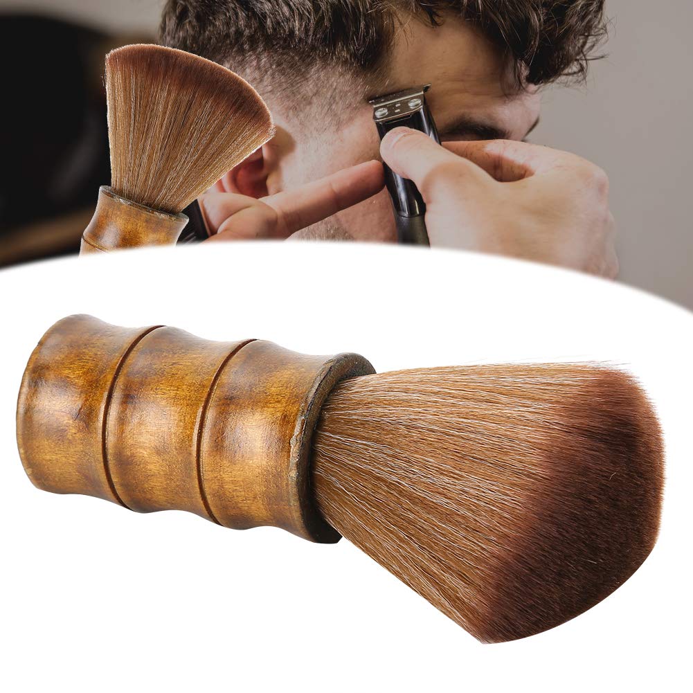 **Wooden Handle Hair Brush - Soft Bristles for Salon Styling, Face Duster & Hair Removal - Portable for Barber Shop, Home & Travel Use**    (Note: This optimized title includes SEO-friendly keywords, translates any Chinese terms, and adds usage scenarios like 