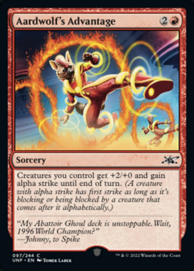 Aardwolf's Advantage [Unfinity] - Premium Collectible Trading Card - Perfect for MTG Players and Collectors