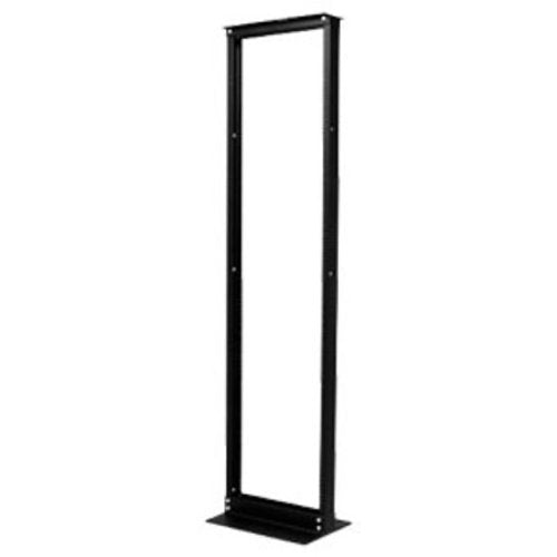 APC AR201 NetShelter 2 Post Rack - 45U Server Rack with #12-24 Threaded Holes - Heavy Duty Black Network Equipment Cabinet for Data Center & Server Room Organization