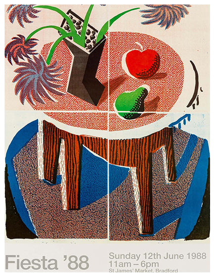 DAVID HOCKNEY FIESTA 1988 Art Print - Vibrant Mexican-Themed Wall Decor for Living Room, Office & Gallery Displays