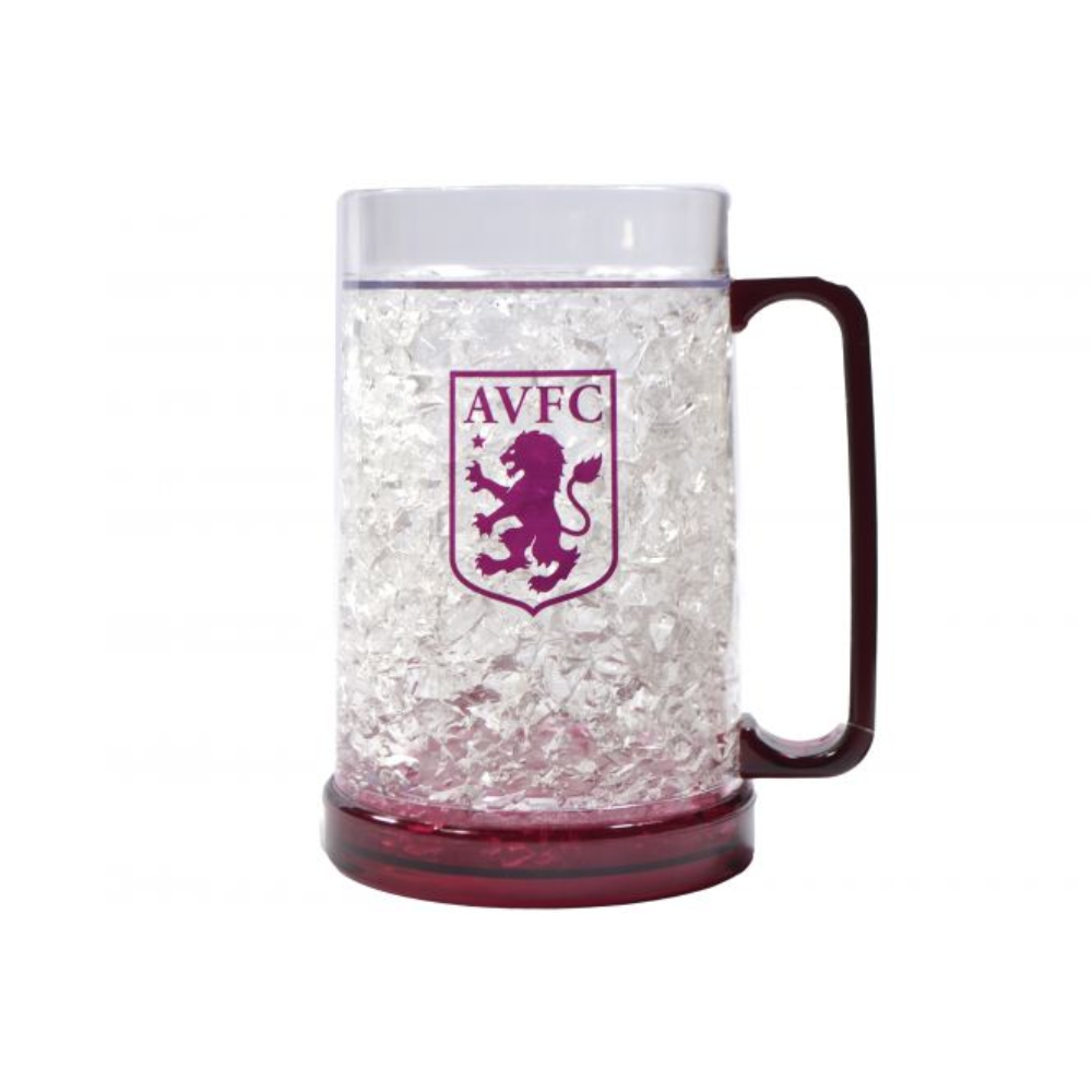 Official Aston Villa FC Freezer Tankard - Insulated Stainless Steel Beer Mug for Chilled Drinks - Perfect for Game Day, Parties & Gifts