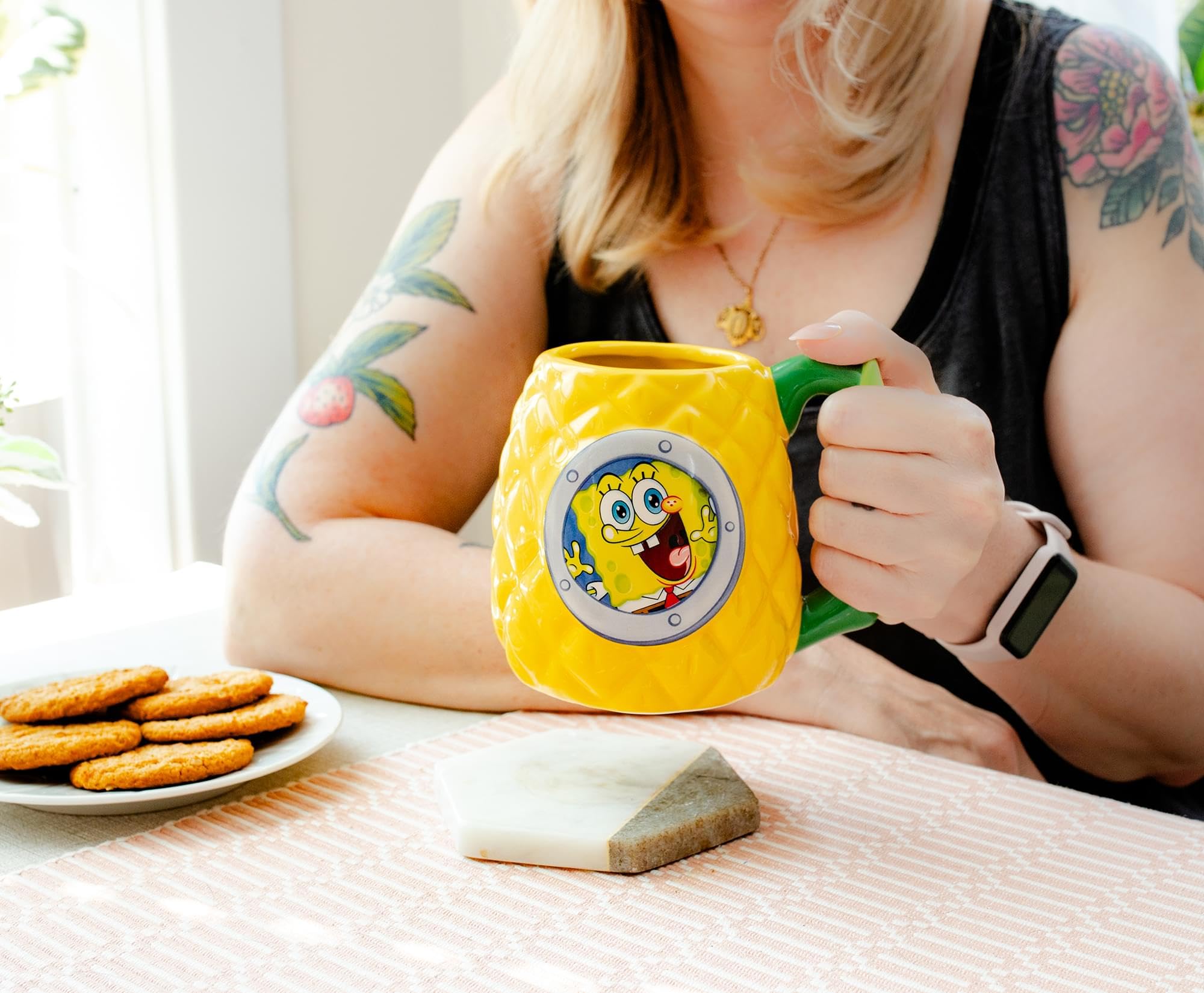 SpongeBob Pineapple House 3D Sculpted Ceramic Mug - 20oz Funny Cartoon Coffee Cup for Fans - Perfect for Home, Office & Gifts
