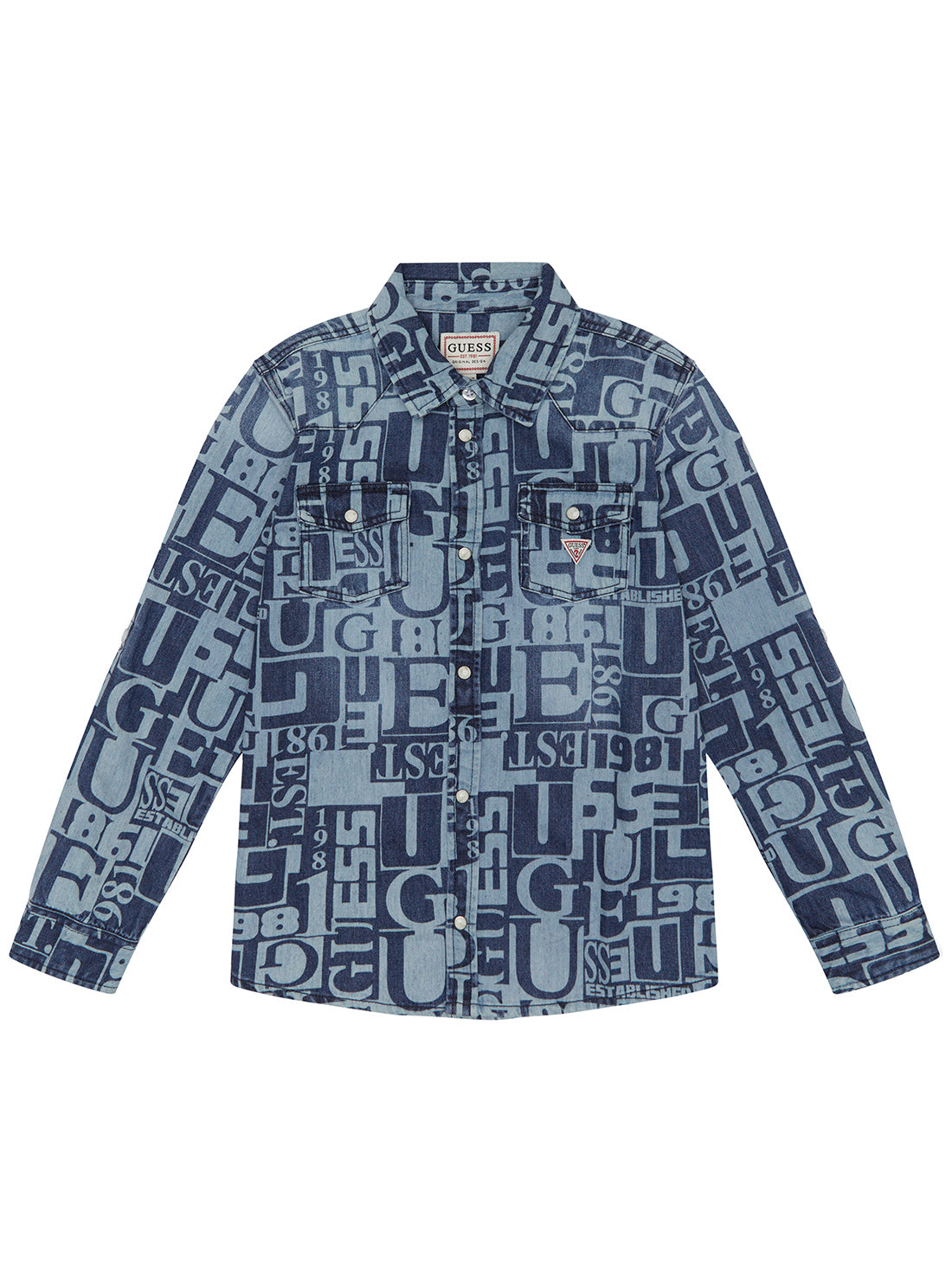 Blue Logo Long Sleeve Shirt for Men & Women - Comfortable Casual Wear for Office, Travel & Everyday Use (Size 2-7)