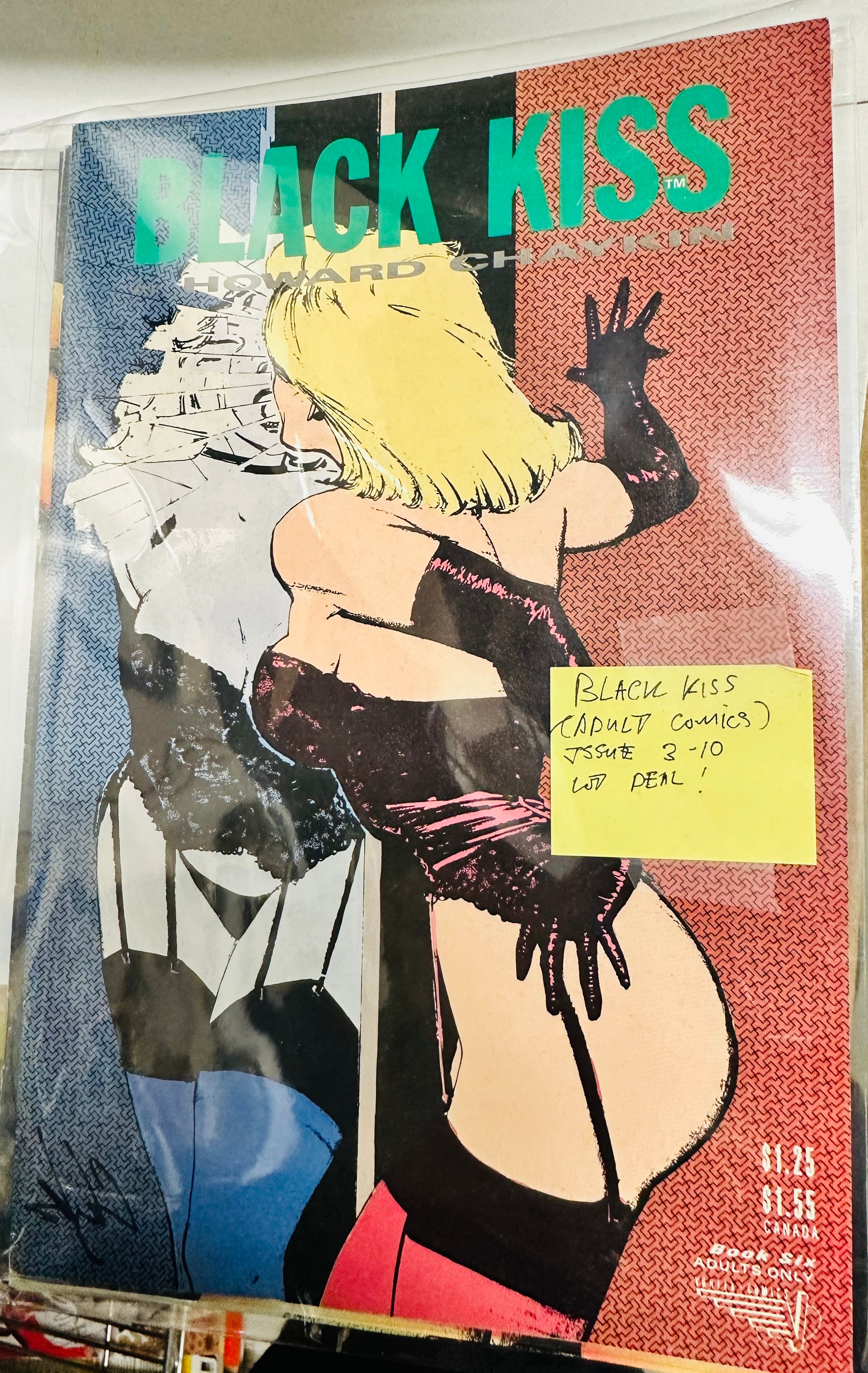 Vintage Black Kiss Adult Comic Books - Lot of Issues 3-10 from 1988 | Rare Collectible Comics for Enthusiasts & Investors