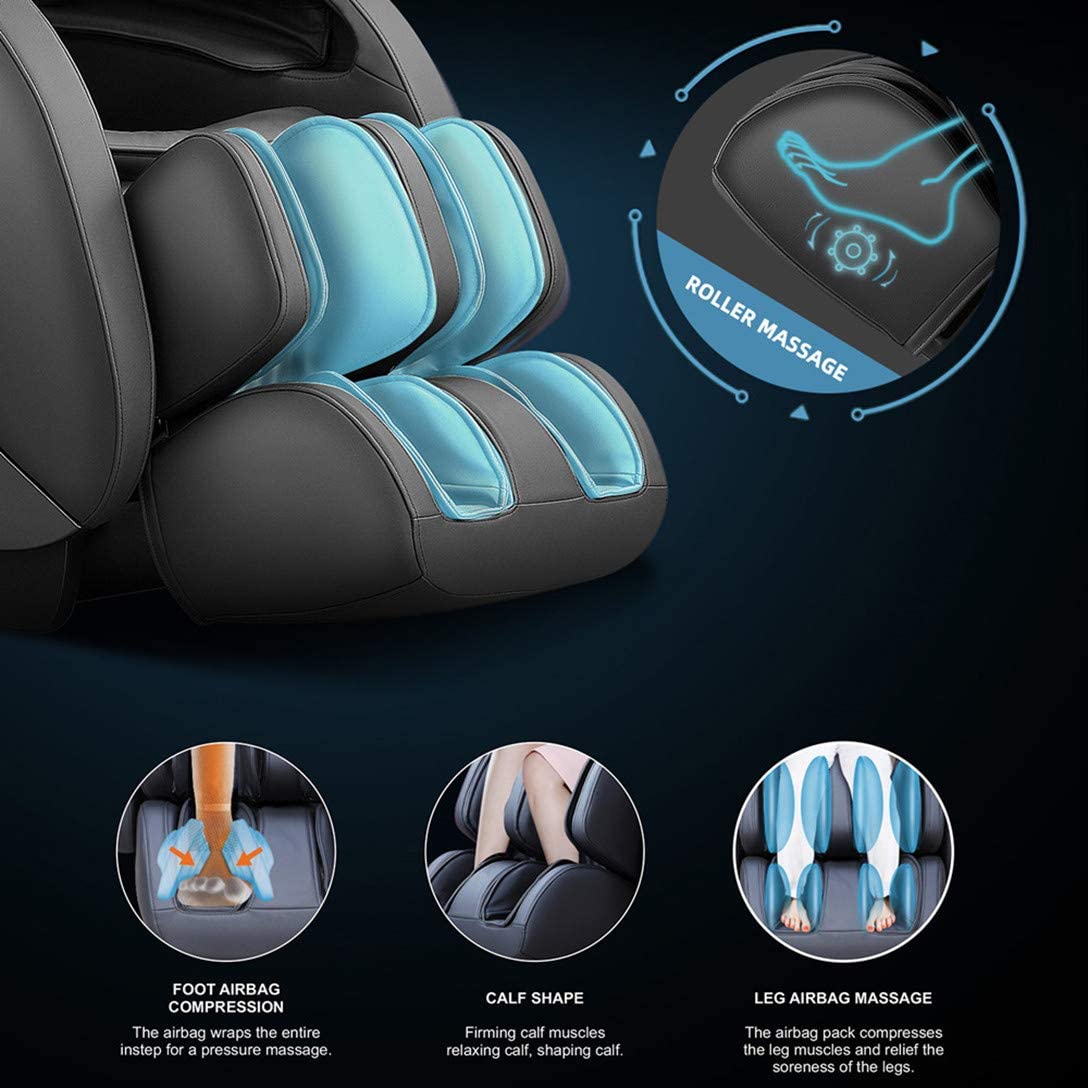 iRest 2025 SL Track Full Body Zero Gravity Massage Chair with Bluetooth Speaker, Air Compression, Heating & Foot Roller - Perfect for Home Office Relaxation & Pain Relief Therapy