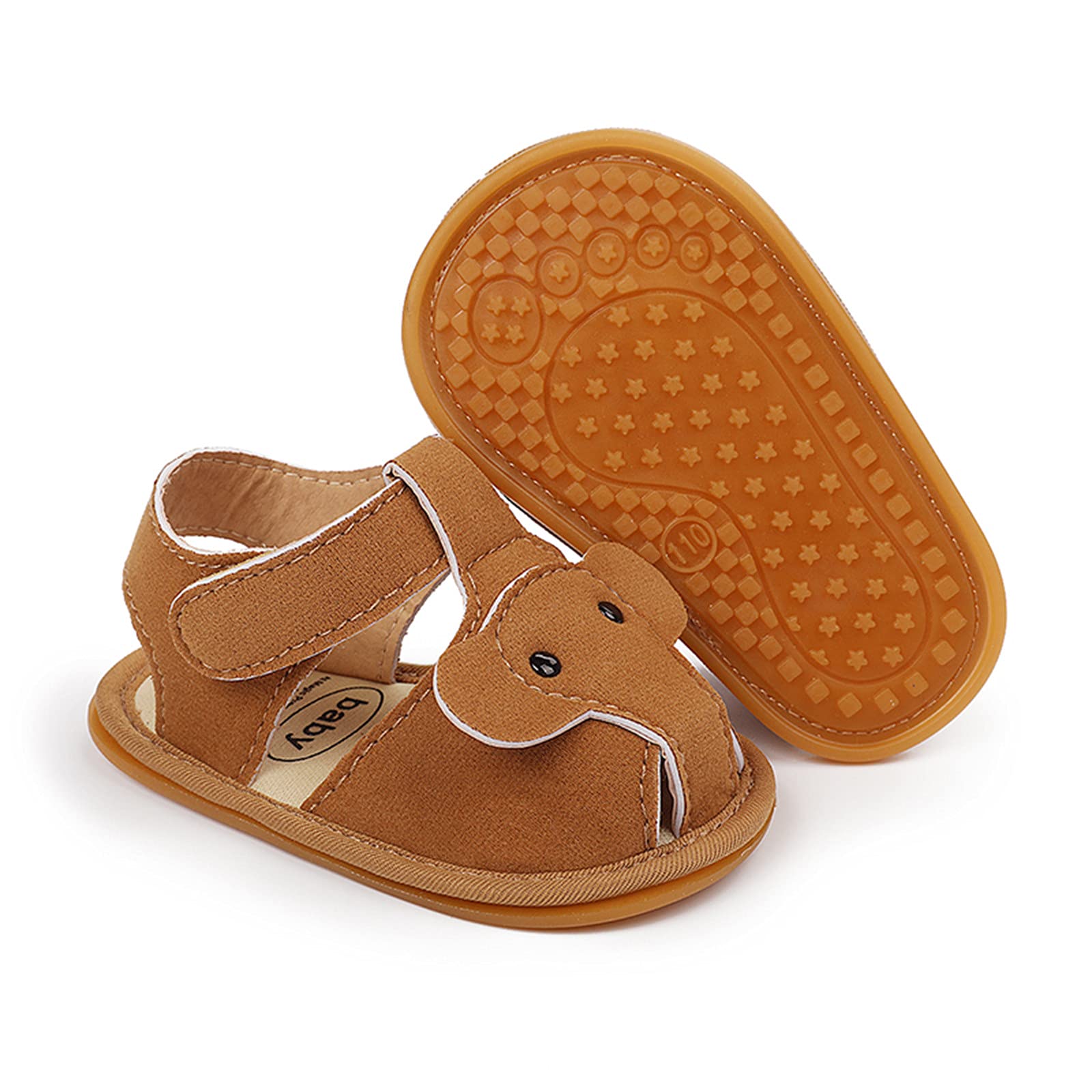 Toddler Girls Sandals - Cute Elephant Design Beach Shoes for Baby Girls | Summer Prewalker Sandals for Outdoor Play & Walking